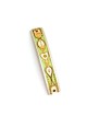 Green and Gold Curved Pewter Mezuzah Est... | Mezuzah by Esther Shahaf