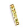 Green and Gold Curved Pewter Mezuzah Est... | Mezuzah by Esther Shahaf