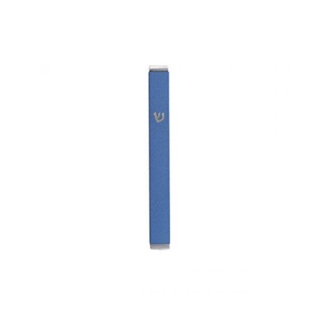 Yair Emanuel Matte Metal Mezuzah Case with Sh... | Mezuzahs by Emanuel