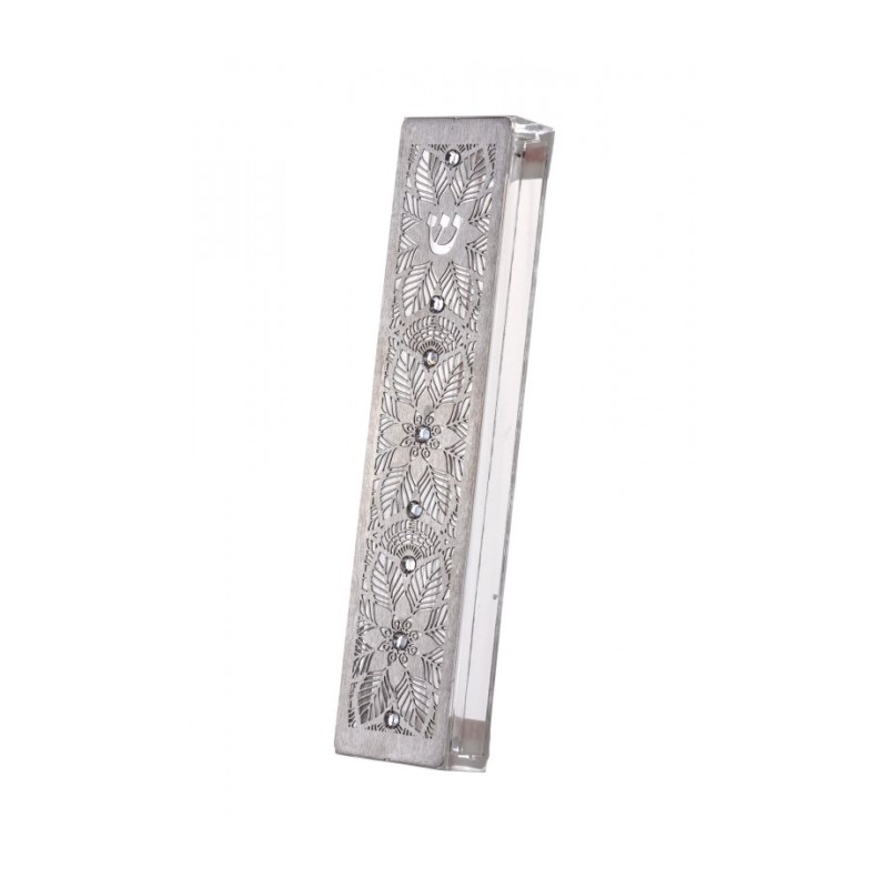 Dorit Judaica Acrylic Steel Mezuzah Case Cut... | Modern Mezuzah Cases
