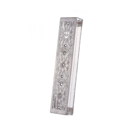 Dorit Judaica Acrylic Steel Mezuzah Case Cut... | Modern Mezuzah Cases