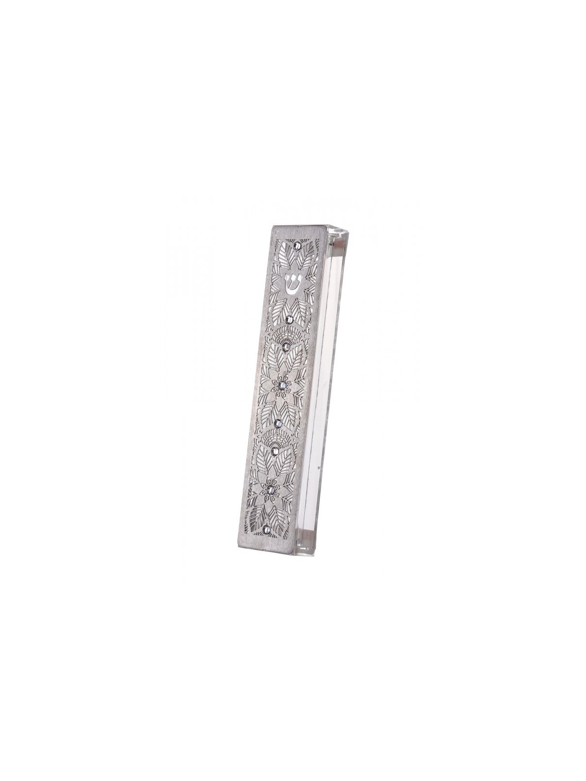 Dorit Judaica Acrylic Steel Mezuzah Case Cut... | Modern Mezuzah Cases