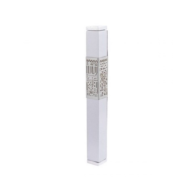 Yair Emanuel Anodized Aluminum Mezuzah Case C... | Mezuzahs by Emanuel