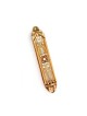 Gold Flower Mezuzah Case Ester Shahaf | Mezuzah by Esther Shahaf