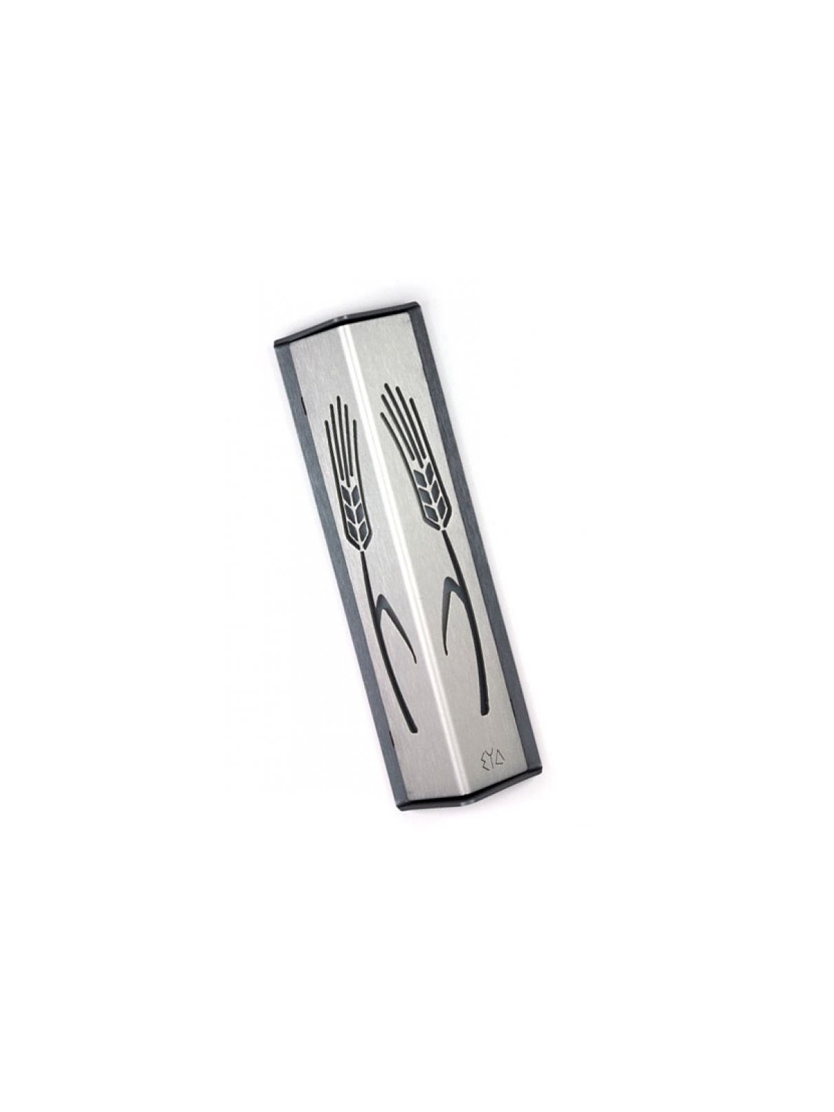 Shraga Landesman Angular Shiny Silver Alumin... | Modern Mezuzah Cases