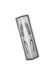 Shraga Landesman Angular Shiny Silver Alumin... | Modern Mezuzah Cases