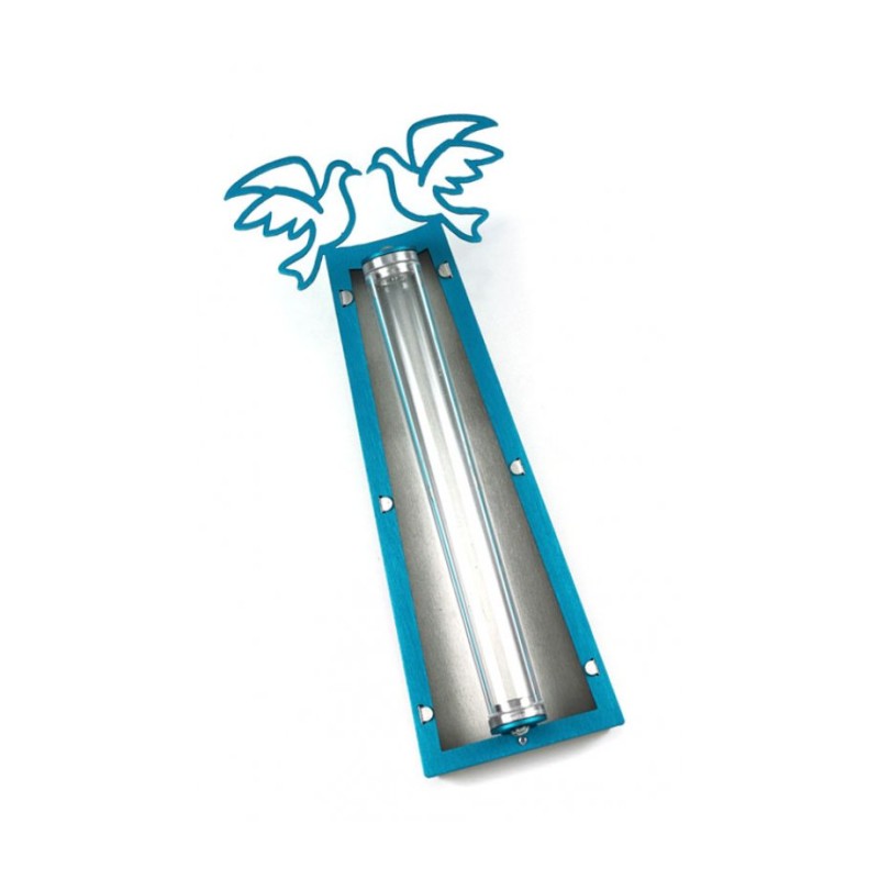 Shraga Landesman Peace Doves Mezuzah Case Tu... | Modern Mezuzah Cases
