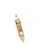Gold Tones Pewter Mezuzah by Ester Shahaf | Mezuzah by Esther Shahaf