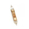 Gold Tones Pewter Mezuzah by Ester Shahaf | Mezuzah by Esther Shahaf