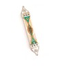 Teal White Pewter Mezuzah by Ester Shahaf | Mezuzah by Esther Shahaf