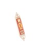 Wood and Pewter Mezuzah Red by Ester Shahaf | Mezuzah by Esther Shahaf