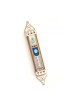Pewter Mezuzah Case in Blue Purple and O... | Mezuzah by Esther Shahaf