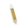 Oriental Orange and Turquoise Mezuzah Ca... | Mezuzah by Esther Shahaf