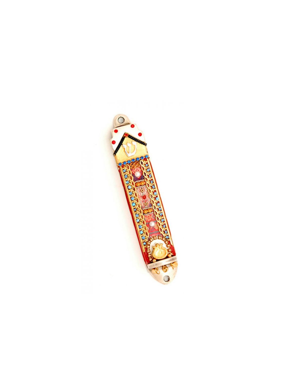 Marrakesh Pomegranate Mezuzah Case by Es... | Mezuzah by Esther Shahaf