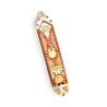 Orange Decoration Pewter Mezuzah by Este... | Mezuzah by Esther Shahaf