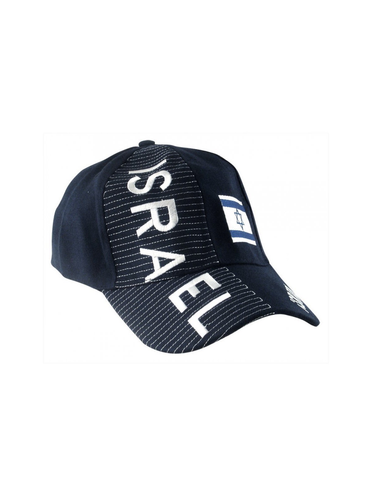 Casquette noire d'allégeance à Israël avec drapeau | Casquettes israéliennes