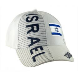 Fidèle à Israël Casquette blanche avec drapeau | Casquettes israéliennes