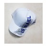 White Cotton Baseball Cap Embroidered Israel and Dec... | Israeli Caps