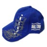 Blue Cotton Baseball Cap Embroidered Israel and Deco... | Israeli Caps