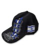 Black Cotton Baseball Cap Embroidered Israel and Dec... | Israeli Caps