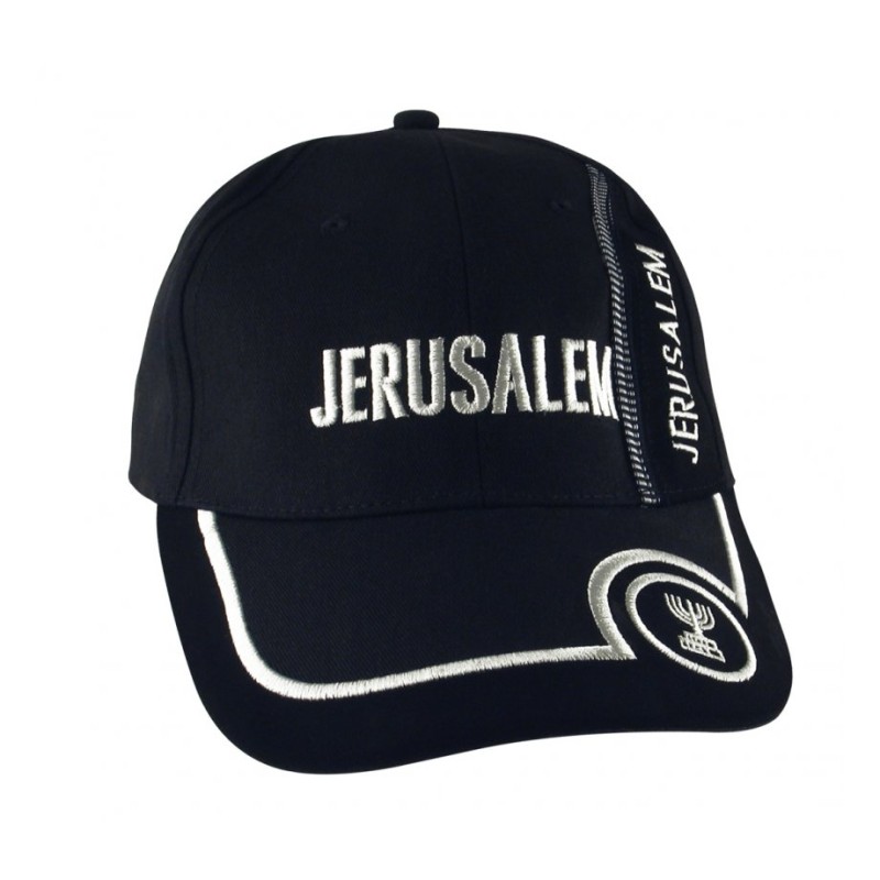 Jerusalem Cap with Menorah Design | Israeli Caps