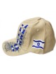Beige Cotton Baseball Cap Embroidered Israel and Dec... | Israeli Caps