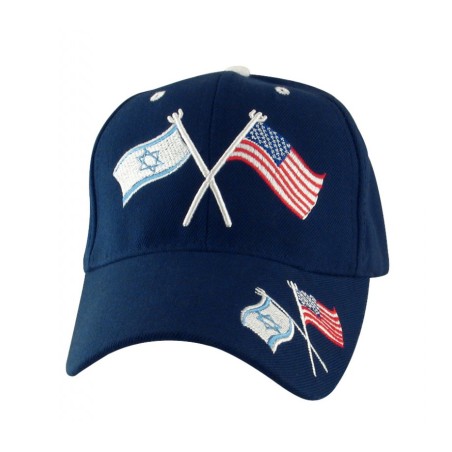 Israel US Flag Navy Cap | Israeli Caps