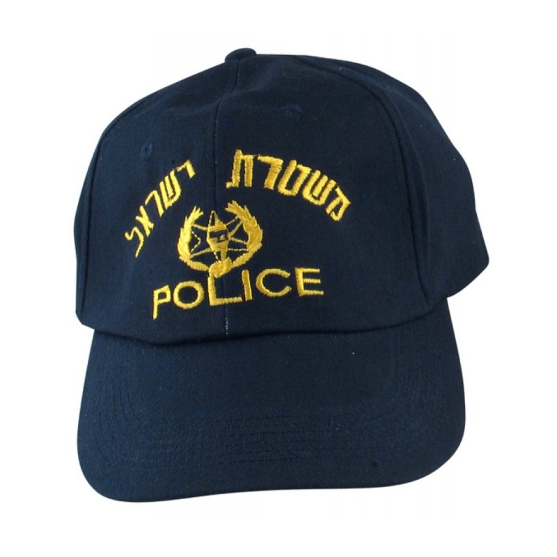 Dark Blue Cap with Embroidered Emblem of Police of I... | Israeli Caps