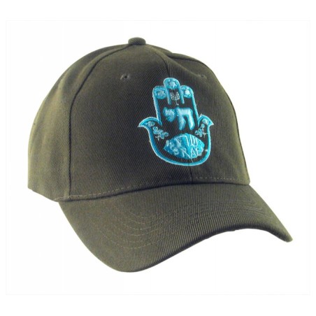 Casquette Hamsa Chai kaki | Casquettes israéliennes
