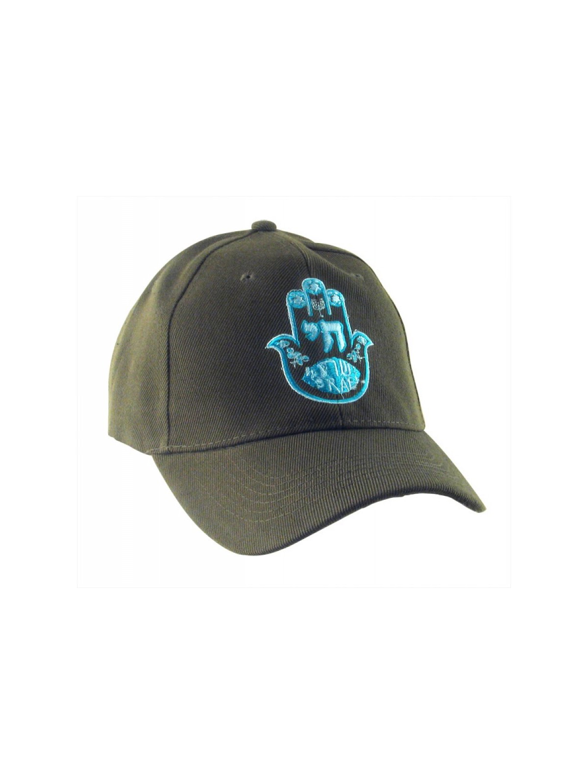 Khaki Hamsa Chai Cap | Israeli Caps