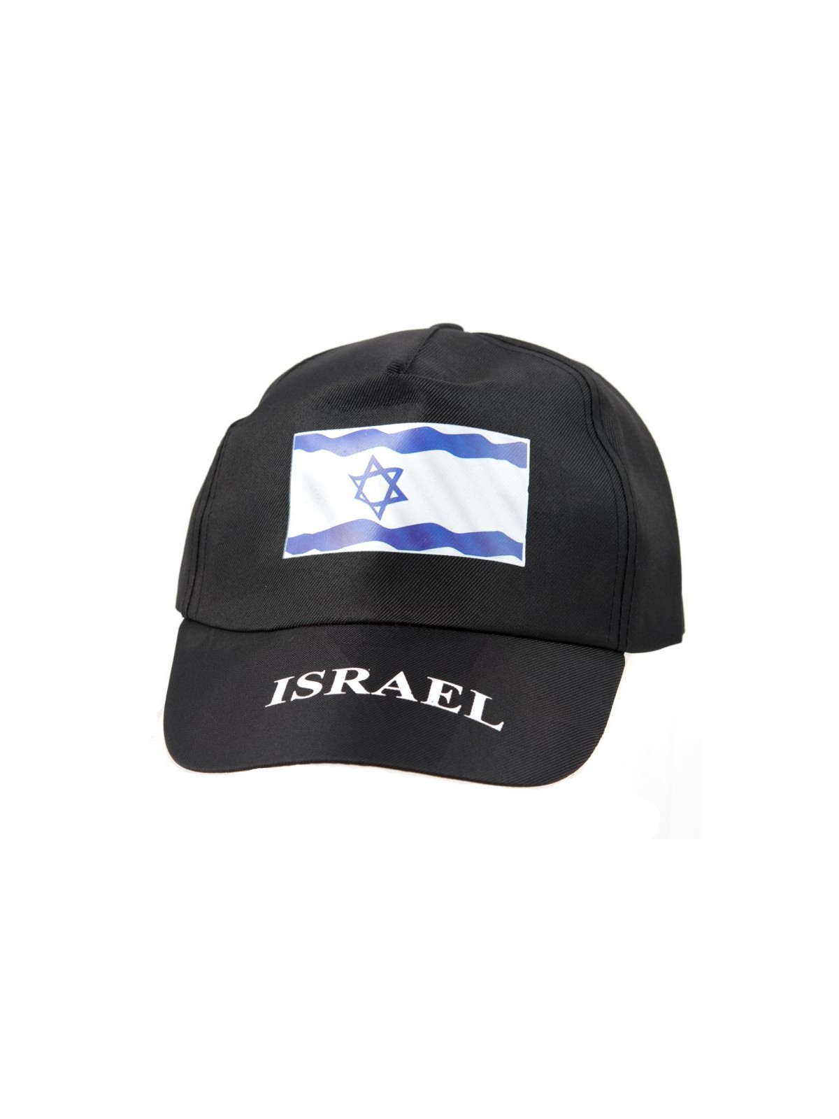 Casquette de baseball noire avec décoration de drapeau israélien | Casquettes israéliennes