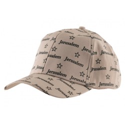 Baseball Cap with Jerusalem and Stars of David Desig... | Israeli Caps