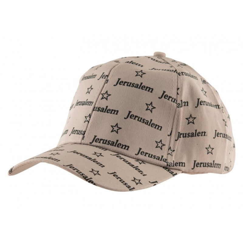 Baseball Cap with Jerusalem and Stars of David Desig... | Israeli Caps