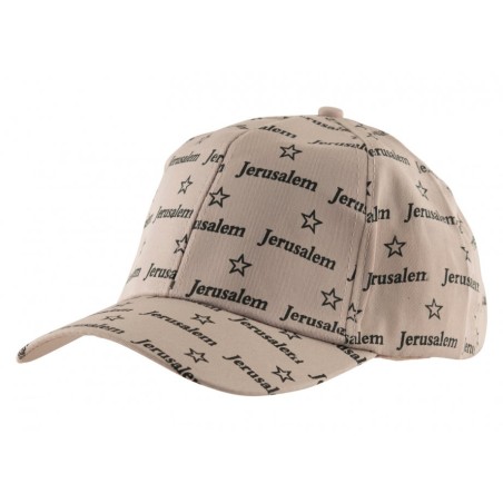 Baseball Cap with Jerusalem and Stars of David Desig... | Israeli Caps