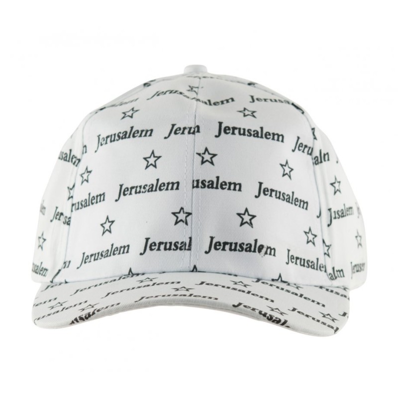 Baseball Cap with Jerusalem and Stars of David desig... | Israeli Caps
