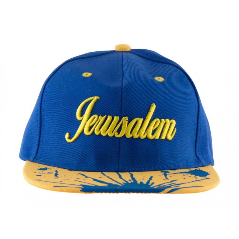 Baseball Cap with Jerusalem and Paint Splatter Desig... | Israeli Caps