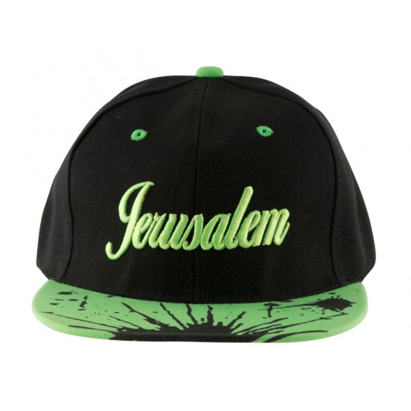 Baseball Cap with Jerusalem and Paint Splatter Desig... | Israeli Caps