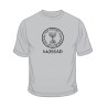 Mossad and Menorah Emblem Short Sleeve T Shirt | Police & Mossad