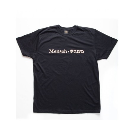 T-shirt yiddish Mentch en noir 2 en stock | T-shirts juif