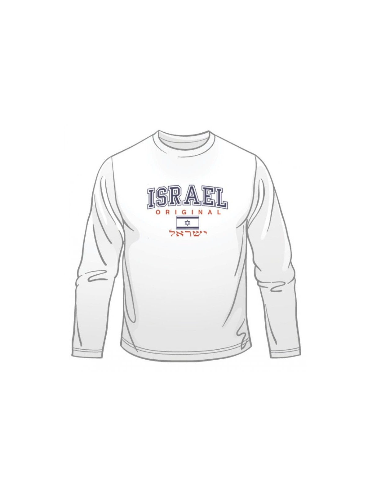 Israel Original Long Sleeved T Shirt | Israel T-Shirts