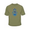 Blue Hamsa Chai Good Luck T Shirt | Jewish T-Shirts