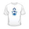 Blue Hamsa Chai Good Luck T Shirt | Jewish T-Shirts