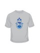 Blue Hamsa Chai Good Luck T Shirt | Jewish T-Shirts