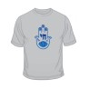 Blue Hamsa Chai Good Luck T Shirt | Jewish T-Shirts