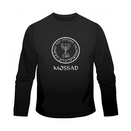 T-shirt à manches longues avec emblème du Mossad | Police et Mossad