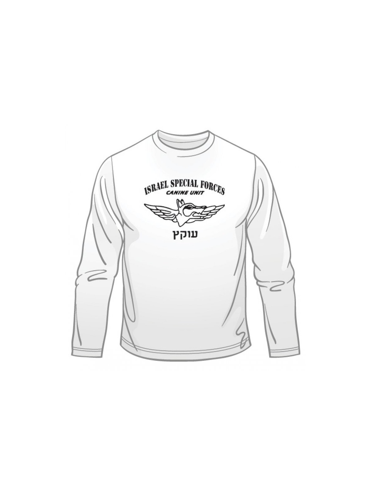 IDF Oketz Special Forces Canine Unit Long S... | Israeli Army T-Shirts