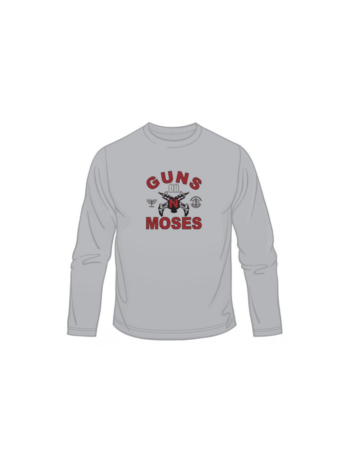 Guns n Moses Long Sleeved T Shirt | Jewish T-Shirts