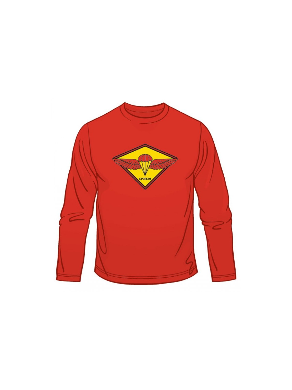 IDF Paratrooper Emblem Long Sleeved T Shirt | Israeli Army T-Shirts