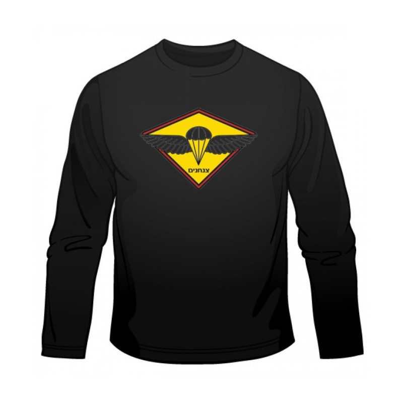 IDF Paratrooper Emblem Long Sleeved T Shirt | Israeli Army T-Shirts