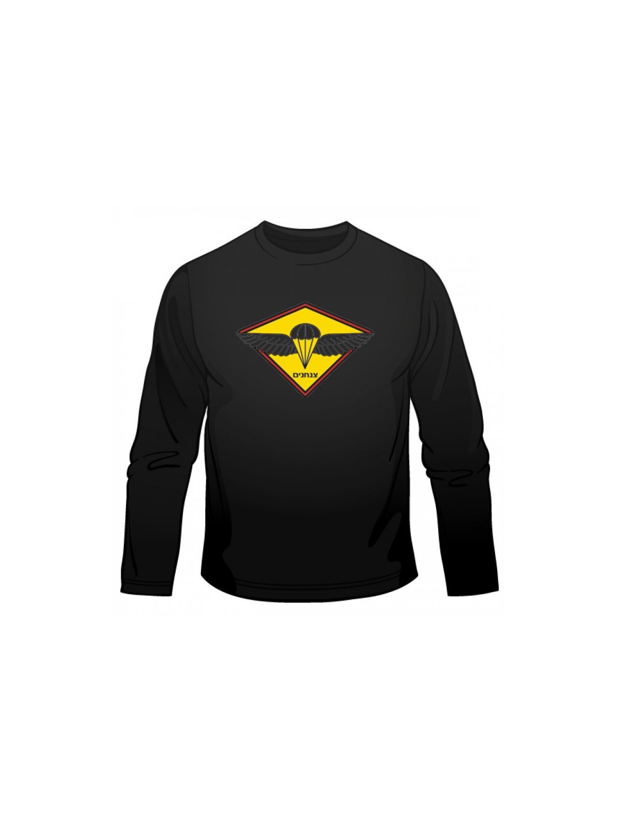 IDF Paratrooper Emblem Long Sleeved T Shirt | Israeli Army T-Shirts